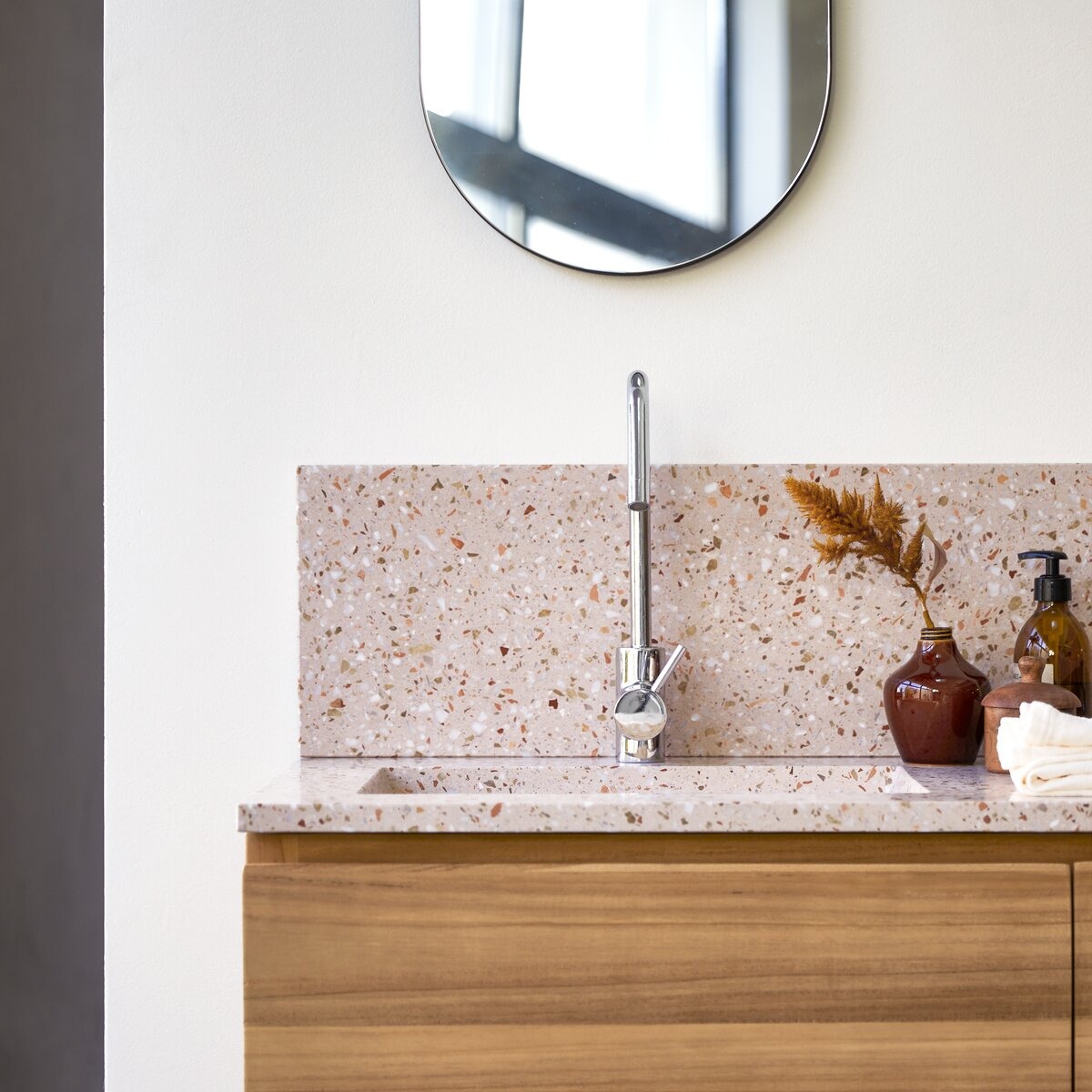 AVA prémium terrazzo fali panel pink 80x25