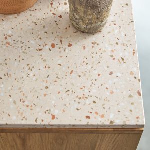 MIHO tölgy és pink prémium terrazzo konzolasztal  120