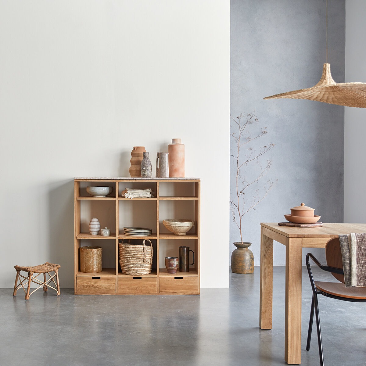 MIHO tölgy és pink prémium terrazzo konzolasztal  120