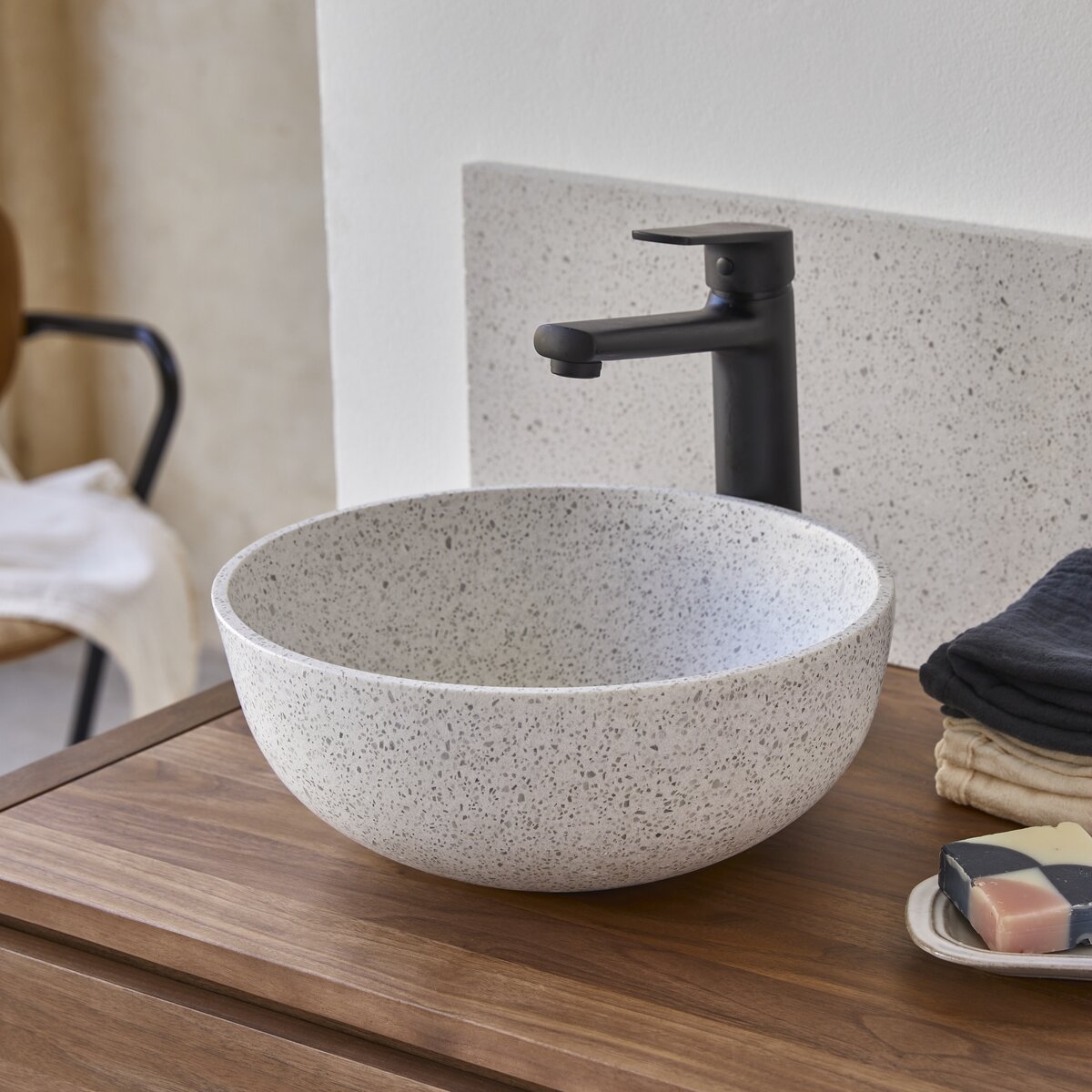 ELEA prémium terrazzo mosdó fehér 32