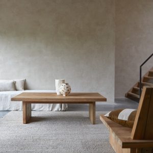 JOAQUIN újrahasznosított  teakfa dohányzóasztal 150x80