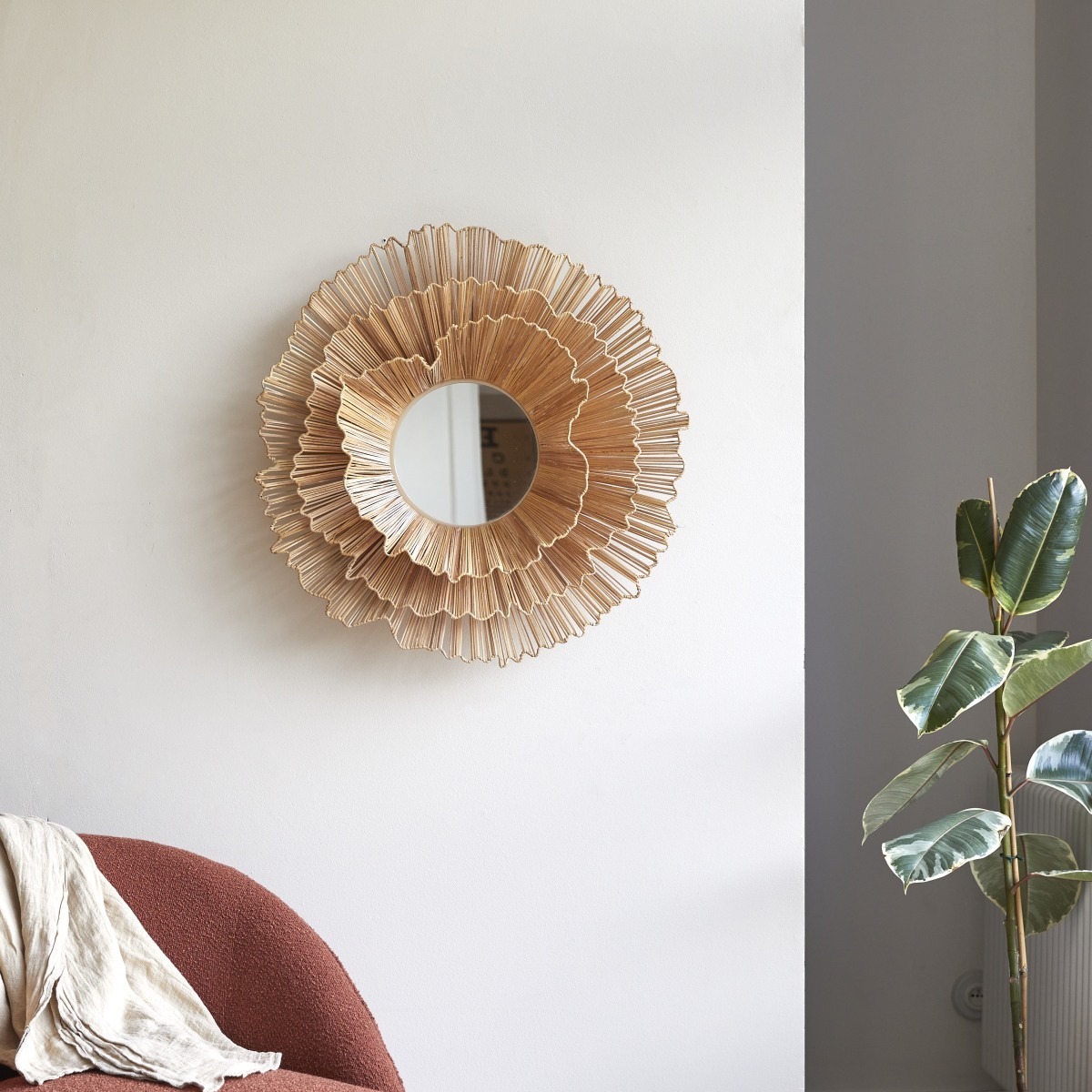 PIA rattan tükör 70