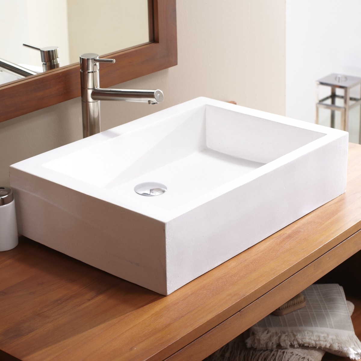 PEGASE terrazzo mosdó, fehér 60