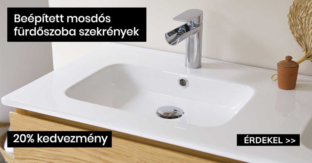 Beépített mosdós fürdőszoba szekrények akció