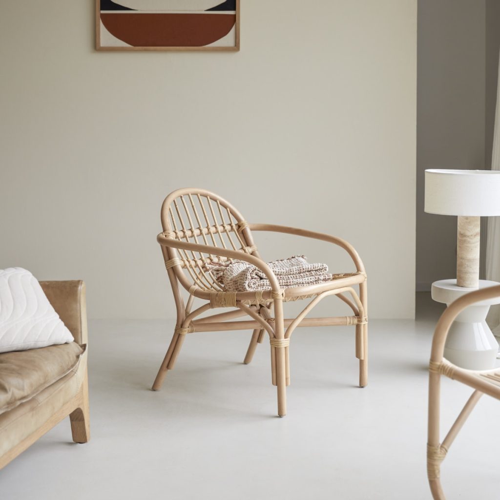MINA rattan karosszék, natur